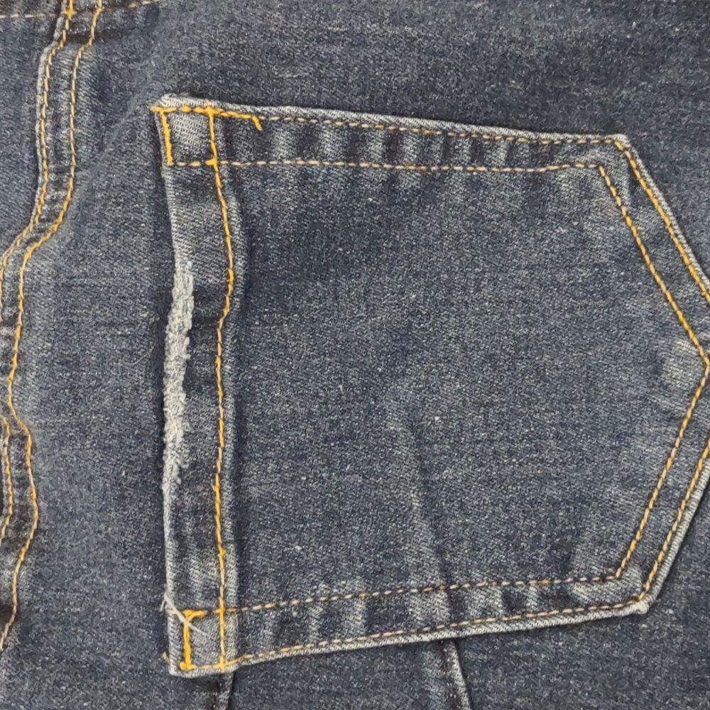 USED BLUE SAVVY DISTRESSED JEANS FRAY ON POCKETS SIZE 5/27 BLUE INSEAM 25INCH - Picture 10 of 14